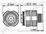 Соединитель низкочастотный цилиндрический СНЦ144К-21/23ВО11-NWК