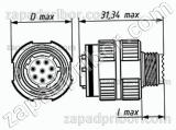 Соединитель низкочастотный цилиндрический СНЦ144К-79/21ВО11-AFК