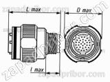 Соединитель низкочастотный цилиндрический СНЦ144-128/25РО11-CFК