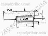 Конденсатор бумажный МБМ 1500 в 0.025 мкф 