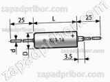 Конденсатор оксидно-полупроводниковый К53-14 6.3 в 100 мкф 