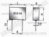 Конденсатор оксидно-полупроводниковый К53-16 6.3 в 2.2 мкф