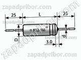 Конденсатор танталовый объемно-пористый К52-1М 100 в 6.8 мкф