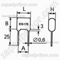 Конденсатор керамический К10-17Б Н90 0.68 мкф 