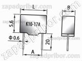 Конденсатор керамический К10-17А М1500 470 пф