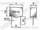 Конденсатор керамический К10-17А Н90 0.47 мкф 