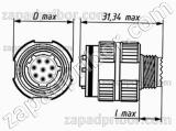 Соединитель низкочастотный цилиндрический СНЦ144К-4/11РО11-NFК