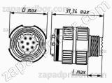 Соединитель низкочастотный цилиндрический СНЦ144К-4/15ВО11-NFК