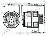 Соединитель низкочастотный цилиндрический СНЦ144К-5/11РО11-NFК