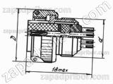 Соединитель низкочастотный цилиндрический СНЦ13-102/27Р-11-е-В