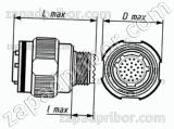 Соединитель низкочастотный цилиндрический СНЦ144-11/21РО11-NWК