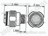 Соединитель низкочастотный цилиндрический СНЦ144-13/11РО11-BFК