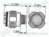 Соединитель низкочастотный цилиндрический СНЦ144-19/15РО11-NWК