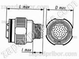 Соединитель низкочастотный цилиндрический СНЦ144-55/17ВО11-NFК