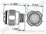 Соединитель низкочастотный цилиндрический СНЦ144-61/25РО11-NWК