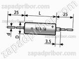Конденсатор оксидно-полупроводниковый К53-18 6.3 в 10 мкф 