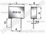 Конденсатор оксидно-полупроводниковый К53-16 32 в 3.3 мкф 