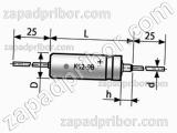 Конденсатор танталовый объемно-пористый К52-9В 25 в 150 мкф