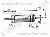 Конденсатор танталовый объемно-пористый К52-1М 50 в 6.8 мкф 