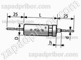 Конденсатор танталовый объемно-пористый К52-18 50 в 150 мкф