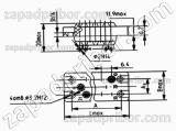 Соединитель низкочастотный прямоугольный РП10-42 П-О розетка
