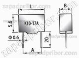 Конденсатор керамический К10-17А М47 2200 пф 