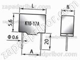 Конденсатор керамический К10-17А М47 6800 пф