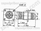 Соединитель низкочастотный цилиндрический СНЦ232-41/30В2О11-а