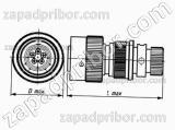 Соединитель низкочастотный цилиндрический СНЦ23-10/22В-13-б-В