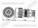 Соединитель низкочастотный цилиндрический СНЦ23-24/30Р-13-а-В
