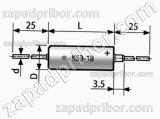 Конденсатор оксидно-полупроводниковый К53-18 40 в 22 мкф