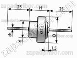 Конденсатор танталовый объемно-пористый К52-5С 25 в 22 мкф 