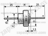 Конденсатор танталовый объемно-пористый К52-2В 15 в 50 мкф 