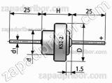 Конденсатор танталовый объемно-пористый К52-2С 25 в 30 мкф 
