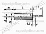 Конденсатор оксидно-полупроводниковый К53-1А 32 в 33 мкф 