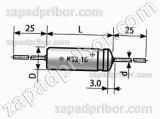Конденсатор танталовый объемно-пористый К52-1Б 32 в 22 мкф 