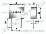 Конденсатор оксидно-полупроводниковый К53-16 16 в 68 мкф