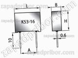 Конденсатор оксидно-полупроводниковый К53-16 20 в 47 мкф 