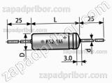 Конденсатор танталовый объемно-пористый К52-1М 25 в 68 мкф