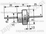 Конденсатор танталовый объемно-пористый К52-5 25 в 220 мкф