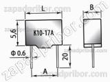 Конденсатор керамический К10-17А М47 360 пф 