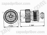 Соединитель низкочастотный цилиндрический СНЦ23-32/33Р-6-б-В