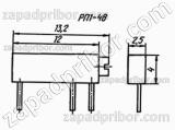 Резистор переменный РП1-48Б 22к 