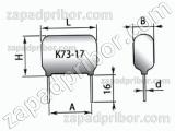 Конденсатор пленочный и металлопленочный К73-17 63 в 1 мкф