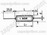 Конденсатор бумажный МБМ 250 в 0.1 мкф 
