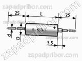 Конденсатор оксидно-полупроводниковый К53-1 30 в 33 мкф