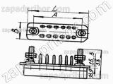 Соединитель низкочастотный прямоугольный РП14-16 Л розетка