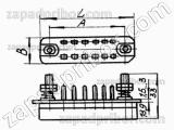 Соединитель низкочастотный прямоугольный РП14-30 Л розетка