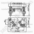 Соединитель низкочастотный прямоугольный РП10-42 Л розетка
