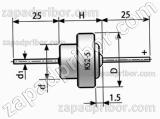 Конденсатор танталовый объемно-пористый К52-5 25 в 22 мкф